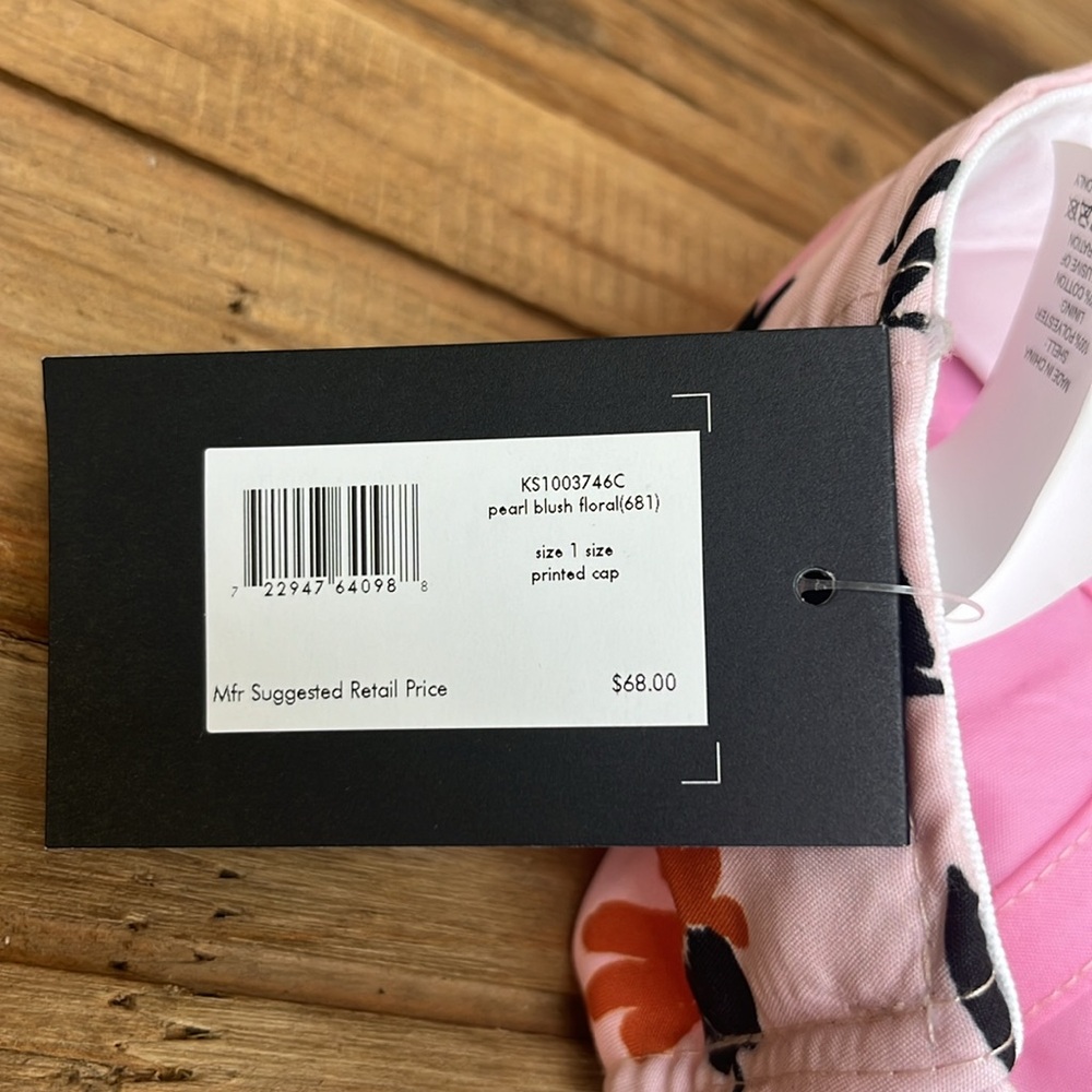 NWT ♠️Kate Spade♠️ Printed Embroidered Cap - Picture 6 of 6